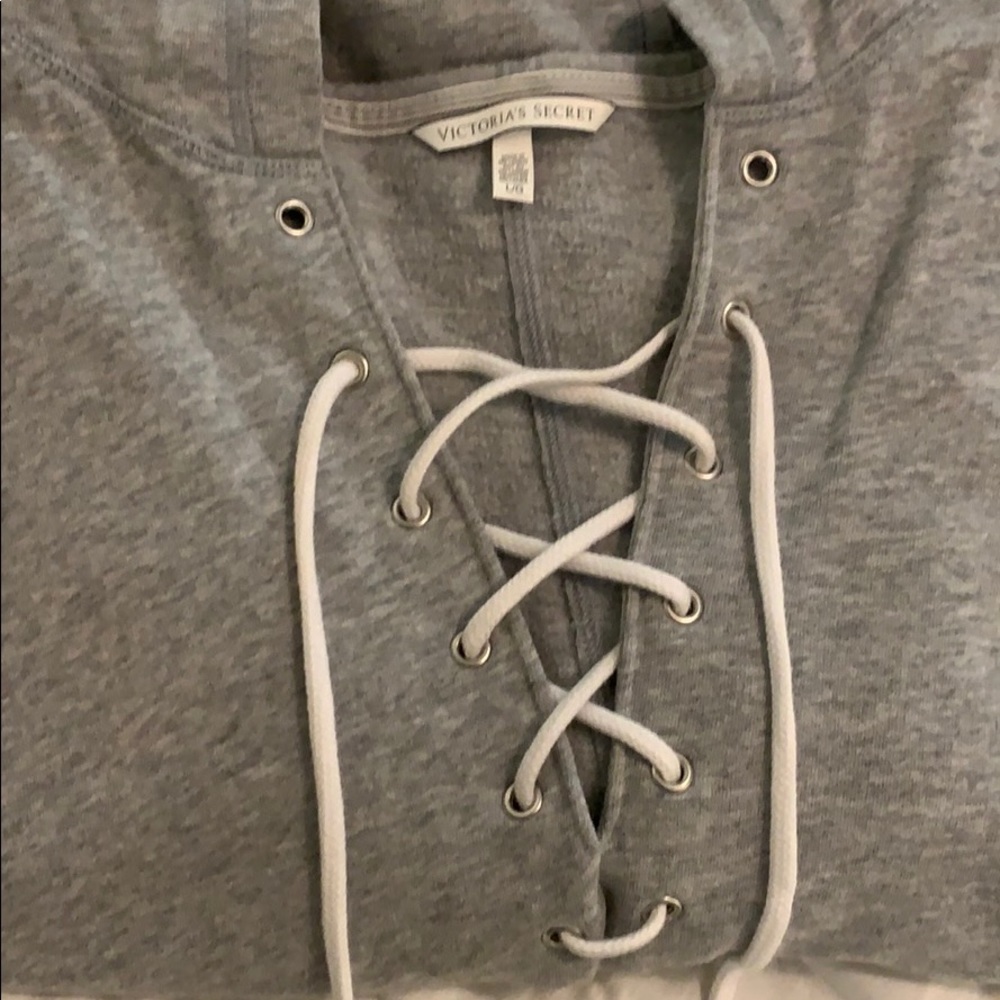 Victoria’s Secret pancho hoodie, gray size large